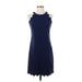 Maison Jules Casual Dress - A-Line: Blue Solid Dresses - Women's Size X-Small