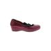 Gentle Souls by Kenneth Cole Flats: Loafers Wedge Casual Burgundy Print Shoes - Women's Size 7 - Round Toe