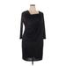 Casual Dress - Sheath Cowl Neck 3/4 sleeves: Black Print Dresses - Women's Size 18