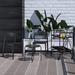 COSCO 2-Person Indoor/Outdoor Bistro Set w/ Bar Cart Glass/Plastic in Black | Wayfair 532545DBDG