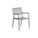 Birch Lane™ Limetta Stackable Composite/Aluminum Dining Outdoor Arm Chair in Gray | 33.75 H x 22.5 W x 24.75 D in | Wayfair