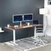 Vivo Electric 71" x 30" Stand Up Desk Workstation, 2B7B Series Wood/Metal in Brown/Gray | Wayfair DESK-KIT-2W7N