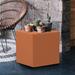 Arlmont & Co. Dylan Outdoor Ottoman Wood in Orange/Brown | 17 H x 17 W x 17 D in | Wayfair A06C0F4D14254A039D52213EC286701C