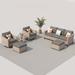 Latitude Run® Quantrel 6 Piece Rattan Sofa Seating Group w/ Cushions Synthetic Wicker/All - Weather Wicker/Wicker/Rattan in Black | Outdoor Furniture | Wayfair