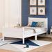 Red Barrel Studio® Detmer Platform Bed Wood in White | 35.5 H x 41.3 W x 81.4 D in | Wayfair 61E589E9D0EA4C7A90A92909EF789593