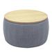 Ebern Designs Julie Upholstered Storage Ottoman Polyester in Gray | 14.5 H x 25.5 W x 25.5 D in | Wayfair D69343640E3A4041B3F2DF25599806A9