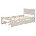 Latitude Run® Handson Twin Storage Slat Headboard Design Bed Wood in White | 35.4 H x 41.7 W x 79.4 D in | Wayfair 565C638B8400486EBCE2EC965C27AD22