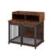 Tucker Murphy Pet™ Earldine Rustic Wood Dog House Wood House in Brown | 42.2 H x 43.7 W x 29.9 D in | Wayfair 163A224B6EFC42988FA5207DCA6449E6