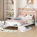 Harriet Bee Jakar Platform Storage Bed Wood in White | 60 H x 56.9 W x 86.7 D in | Wayfair 6965649A552342D19F7F994D6B811478