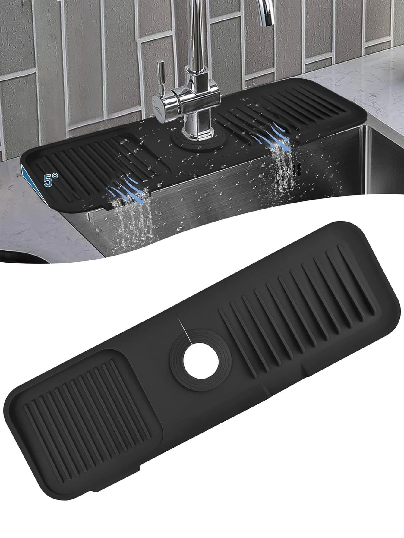 Leeseph – tapis de robinet d'évier de cuisine en Silicone, protection contre les éclaboussures pour robinet d'évier, protecteurs d'évier absorbants, Gadgets d'évier de cuisine