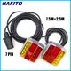 1 Set Fanale posteriore da traino 12V 10m 18 LED Rimorchio 7 Pin Lampada di arresto freno universale Riflettore targa impermeabile