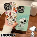 Custodia per telefono Snoopy Fashion per iPhone 15 14 13 11 Pro Max 12 Xs Max X Xr Plus Cover