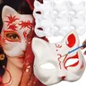 5/1pcs diy weiße leere Maske hand bemalte Katzen fuchs maske Anime Dämonen töter maskierter Ball