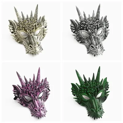 Neue Halloween Gesichts maske Drachen 4d Cosplay Requisite für Kinder Teenager Anime Maskerade Party Image