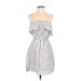 Everly Casual Dress: White Stripes Dresses - New - Women's Size Small