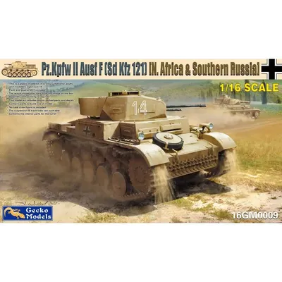 Gecko Modelle 16GM000 9 1/16 Pz.kpfw II (Sd.Kfz. 121) Ausf. F-Skala Modell Kit Image