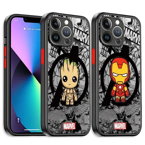Marvel Groot Ironman Handy hülle für Apple iPhone 13 14 Pro Max 12 hart 11 xr se x 7 plus 6s 8 xs