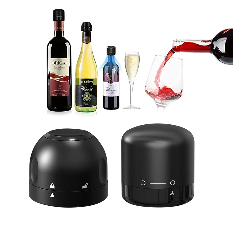 Weinverschluss, Silikon, versiegelt, Champagnerflaschenverschluss, Vakuum, behält die Frische, Weinstopfen-Werkzeuge für Wein, Champagner, Soda-Flaschen Image