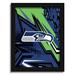 Seattle Seahawks 12" x 16" Team Comic Framed Art Print