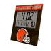 Keyscaper Cleveland Browns Color Block Personalized Digital Desk Clock
