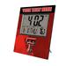 Keyscaper Texas Tech Red Raiders Color Block Personalized Digital Desk Clock