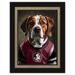 Florida State Seminoles 12'' x 16'' Framed Dog In Jersey Print