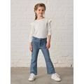 7/8 Flared Jeans for Girls stone