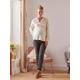Maternity Jeans with Seamless Belly-Wrap grey medium solid