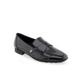 Women's Praia Casual Flat by Aerosoles in Black Patent (Size 5 1/2 M)