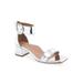 Women's Eliza Dressy Sandal by Aerosoles in Silver Metallic Leather (Size 8 1/2 M)