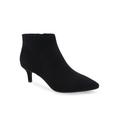 Women's Edith Bootie by Aerosoles in Black Faux Suede (Size 6 1/2 M)