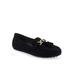 Women's Deanna Casual Flat by Aerosoles in Black Faux Suede (Size 8 1/2 M)