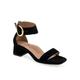 Wide Width Women's Eliza Dressy Sandal by Aerosoles in Black Suede (Size 12 W)