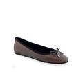 Women's Pia Casual Flat by Aerosoles in Mocha Snake Leather (Size 8 1/2 M)