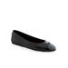 Women's Piper Casual Flat by Aerosoles in Black Leather (Size 7 1/2 M)