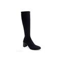 Wide Width Women's Centola Tall Calf Boot by Aerosoles in Black Stretch (Size 6 W)