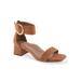 Wide Width Women's Eliza Dressy Sandal by Aerosoles in Tan Suede (Size 8 W)