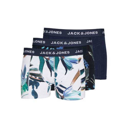 „Trunk JACK & JONES „“JACLOUIS TRUNKS 3 PACK SN““ Gr. L, 3 St., blau (navy blazer) Herren Unterhosen“