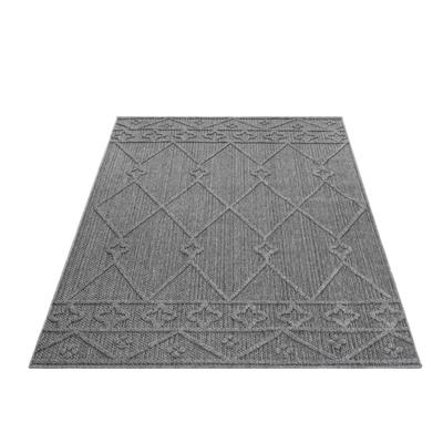 Outdoorteppich AYYILDIZ TEPPICHE "PATARA 4955", grau, B:120cm H:8mm L:170cm, Polypropylen, Teppiche, Läufer / Pflegeleicht / Strapazierfähig / In- und Outdoor geeignet Image
