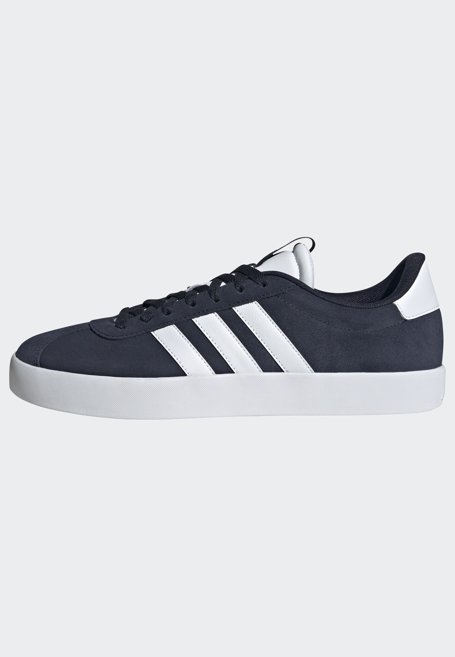 Sneaker ADIDAS SPORTSWEAR "VL COURT 3.0", Herren, Gr. 40, blau (legink, ftwwht, ftwwht), Leder, Synthetik, Schuhe Sneaker, inspiriert vom Design des adidas samba
