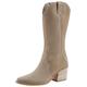 Westernstiefel PAUL GREEN Gr. 39, XS-Schaft, beige (hellbeige) Damen Schuhe Cowboystiefel Reißverschlussstiefel Schmalschaftstiefel