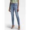 Skinny-fit-Jeans G-STAR, Damen, Gr. 32, Länge 30, blau (sun faded niagara), Denim/Jeans, Obermaterial: 92% Baumwolle, 6% Elastomultiester, 2% Elasthan, casual, skinny fit lang, Jeans, mit Wohlfühlfaktor durch Stretchanteil