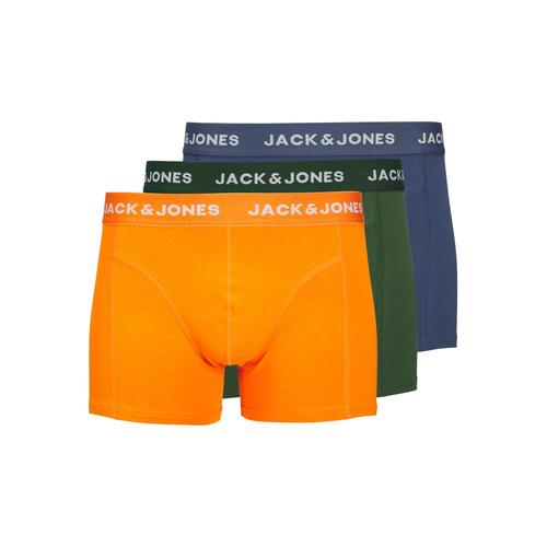 „Trunk JACK & JONES „“JACKEX TRUNKS 3 PACK NOOS““ Gr. S, 3 St., grün (dark green) Herren Unterhosen“