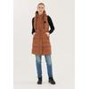 Steppweste WEATHER REPORT "Chief", Damen, Gr. 38, braun (camelfarben), 100% Polyester, casual, lang, ohne Ausschnitt, Westen, mit langem Schnitt
