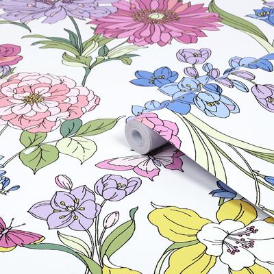Vliestapete LAURA ASHLEY "Gilly Multi", bunt, B:52m L:10m, Vlies, Tapeten, 10mx52cm Image