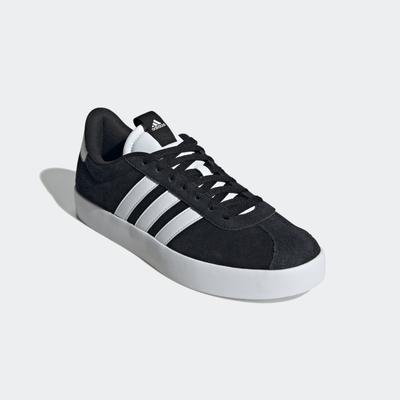 Sneaker ADIDAS SPORTSWEAR "VL COURT 3.0", Gr. 42,5, schwarz-weiß (cschwarz, ftwwht, cschwarz), Leder, Synthetik, sportli