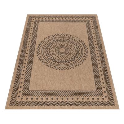 Outdoorteppich AYYILDIZ TEPPICHE "DHAKA 8714", schwarz, B:240cm H:5mm L:340cm, Polypropylen, Teppiche, Läufer / Pflegeleicht / Strapazierfähig / In- und Outdoor geeignet Image