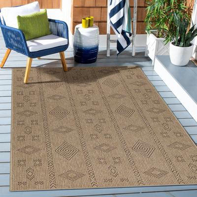 Outdoorteppich AYYILDIZ TEPPICHE "DHAKA 8711", schwarz, B:120cm H:5mm L:170cm, Polypropylen, Teppiche, Läufer / Pflegeleicht / Strapazierfähig / In- und Outdoor geeignet Image