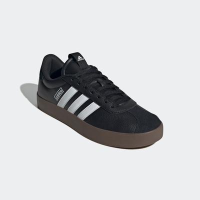 Sneaker ADIDAS SPORTSWEAR "VL COURT 3.0", Gr. 47, schwarz-weiß (core schwarz, cloud weiß, gum5), Synthetik, Leder, sport