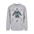 Rundhalspullover F4NT4STIC "F4NT4STIC Herren Harry-Potter-Christmas-Knit with Basic Crewneck" Gr. 3XL, grau (heathergrey) Herren Pullover Rundhalspullover